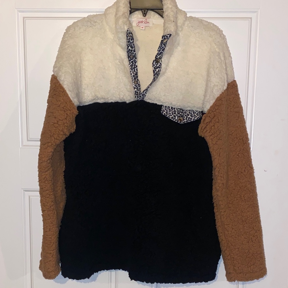 Cozy Colorblock Sherpa Jacket